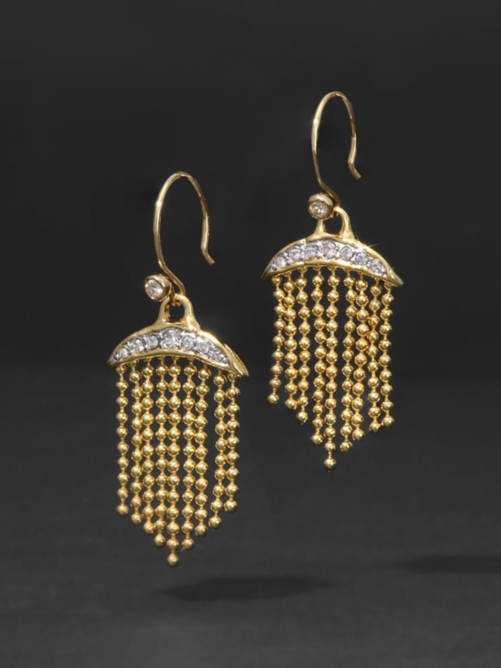 Alexis Bittar Solanales Crystal Petite Fringe Wire Earring